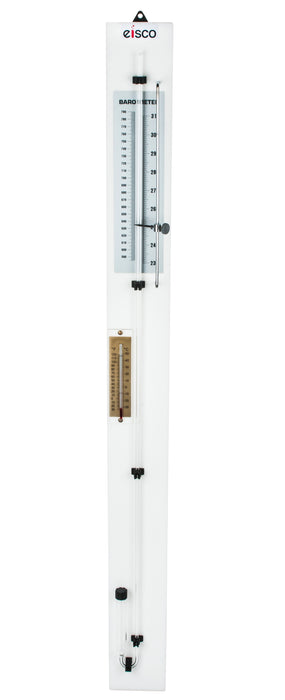 Syphon Barometer - 41" Long, 3.5" Wide - Celsius and Fahrenheit Temperature Graduations - Eisco Labs