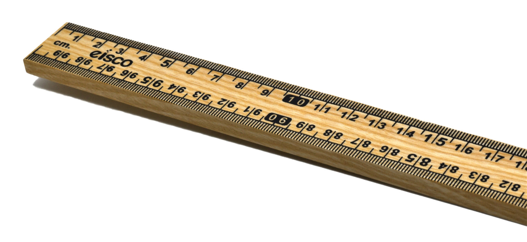 Meter Stick, One Meter - Hardwood - Graduated Edges - Horizontal Reading - Centimeters and Millimeters
