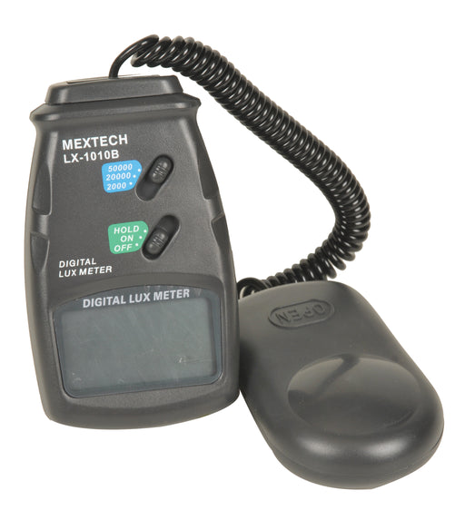 Digital Light Meter, 3 Ranges (2000, 20000, 50000 Lux), Sensor with 2 Filters, Case and Instructions Included - Eisco Labs