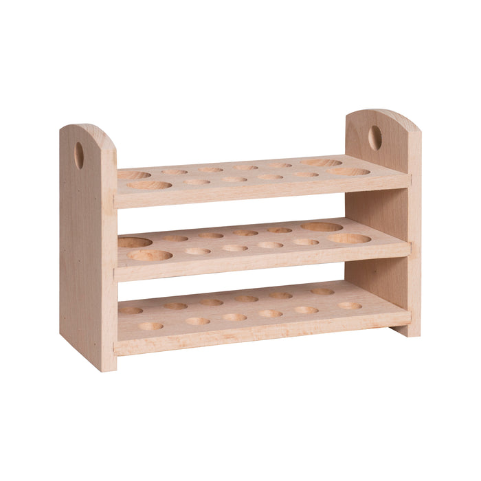 Wooden Test Tube Stand - 3 Tier - Holds 12 Tubes