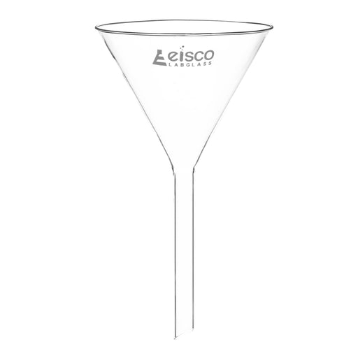 Heavy Filter Funnel, 125mm - Plain Stem, 16mm - Thick, Uniform Walls - Borosilicate Glass - Eisco Labs