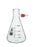 Filtering Flask, 500ml - Borosilicate Glass - Conical Shape, with Integral Plastic Side Arm - White Graduations - Eisco Labs