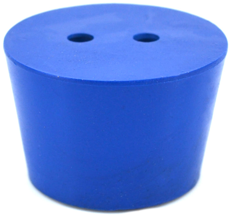 10PK Neoprene Stoppers, 2 Holes - ASTM - Size #7.5 - 31mm Bottom, 39mm Top, 25mm Length