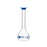 Volumetric Flask, 25ml - Class B, ASTM - Tolerance ±0.06ml - Blue Snap Cap - Single, White Graduation - Borosilicate Glass - Eisco Labs