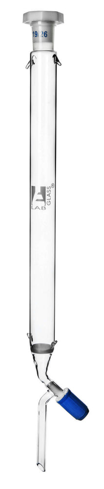 Chromatography Column, 12 Inch - 19/26 Joint Size - Borosilicate 3.3 Glass - With Rotaflow Stopcock & Sintered Disc - Eisco Labs