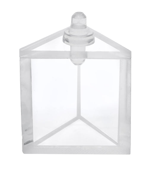 Hollow Acrylic Prism & Stopper, 1.5 Inch - Great for Studying Snell's Law of Refraction - Eisco Labs