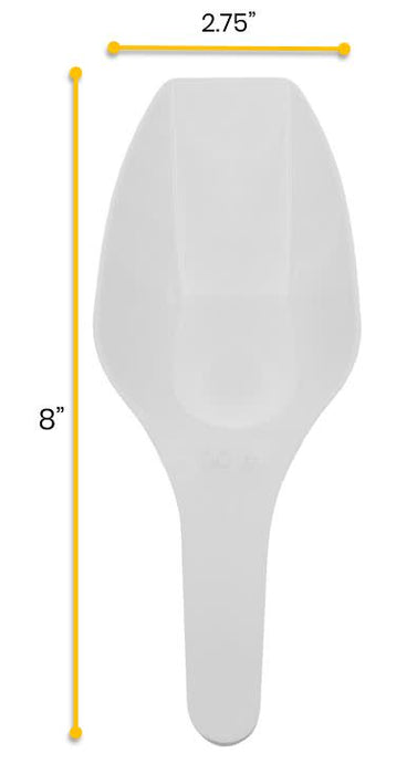Scoop, 100ml (3.4oz) - Polypropylene - Flat Bottom, Excellent for Measuring & Weighing