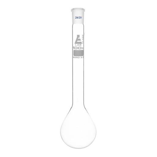 Kjeldahl Flask, 100mL - 24/29 Socket Size - Long Neck, Round Bottom - Borosilicate Glass