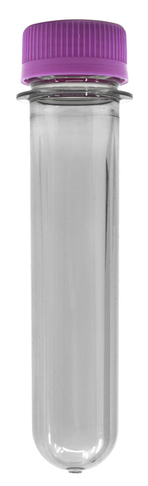 50PK Baby Soda Bottles with Caps, 25ml - Plastic Test Tubes - Polyethylene Terephthalate (PET) - Eisco Labs