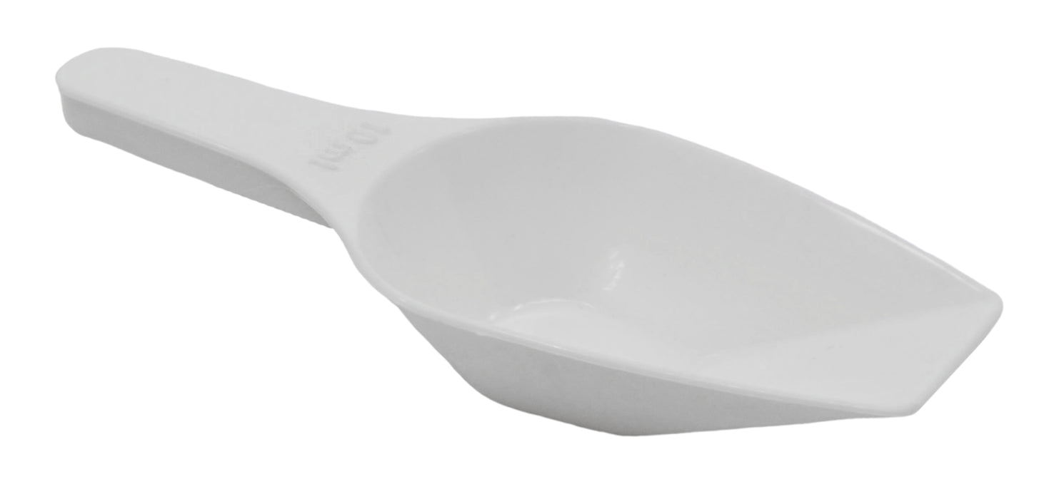 Scoop, 10ml (0.3oz) - Polypropylene - Flat Bottom, Excellent for Measuring & Weighing