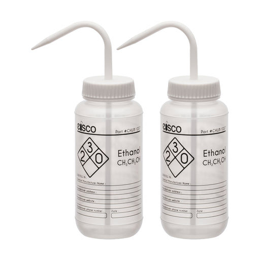 2PK Performance Plastic Wash Bottle, Ethanol, 500 ml - Labeled (1 Color)