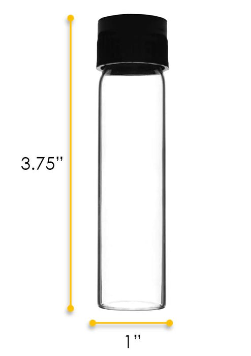 Culture Tube with Screw Cap, 30mL - 25x95mm - Flat Bottom - Borosilicate Glass
