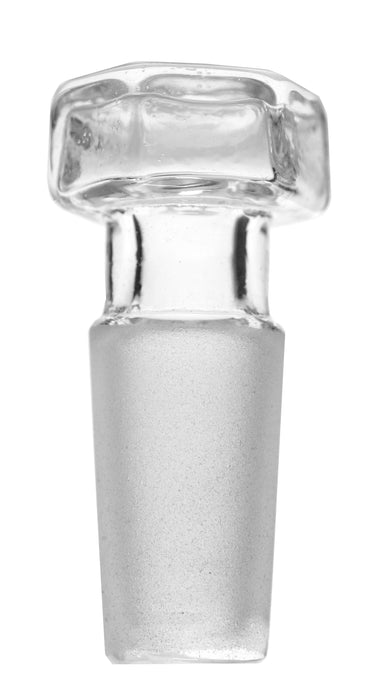 Hollow Stopper, Hexagonal Top - 12/21 Cone - Flat Bottom - Borosilicate Glass - Eisco Labs