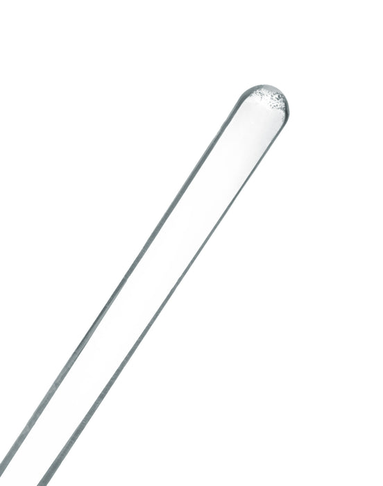 10PK Glass Stirring Rods, 7.9 - Rounded Ends, 6mm Diameter
