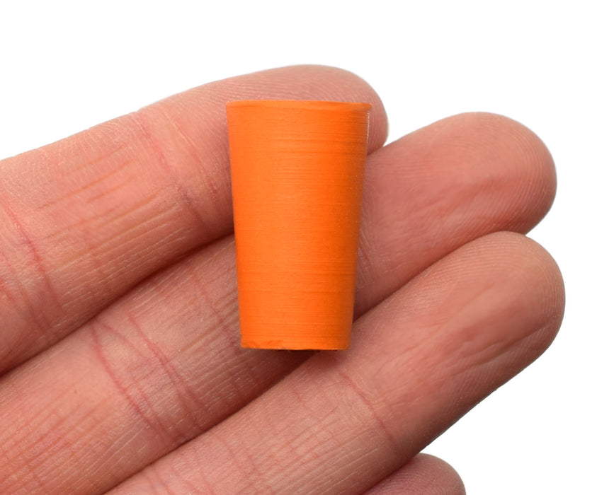 10PK Rubber Stoppers - Solid - 9mm Bottom, 11.5mm Top, 20mm Length