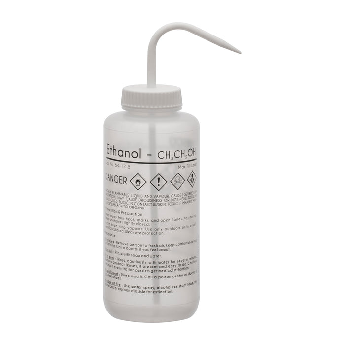 Performance Plastic Wash Bottle, Ethanol, 1000 ml - Labeled (1 Color)