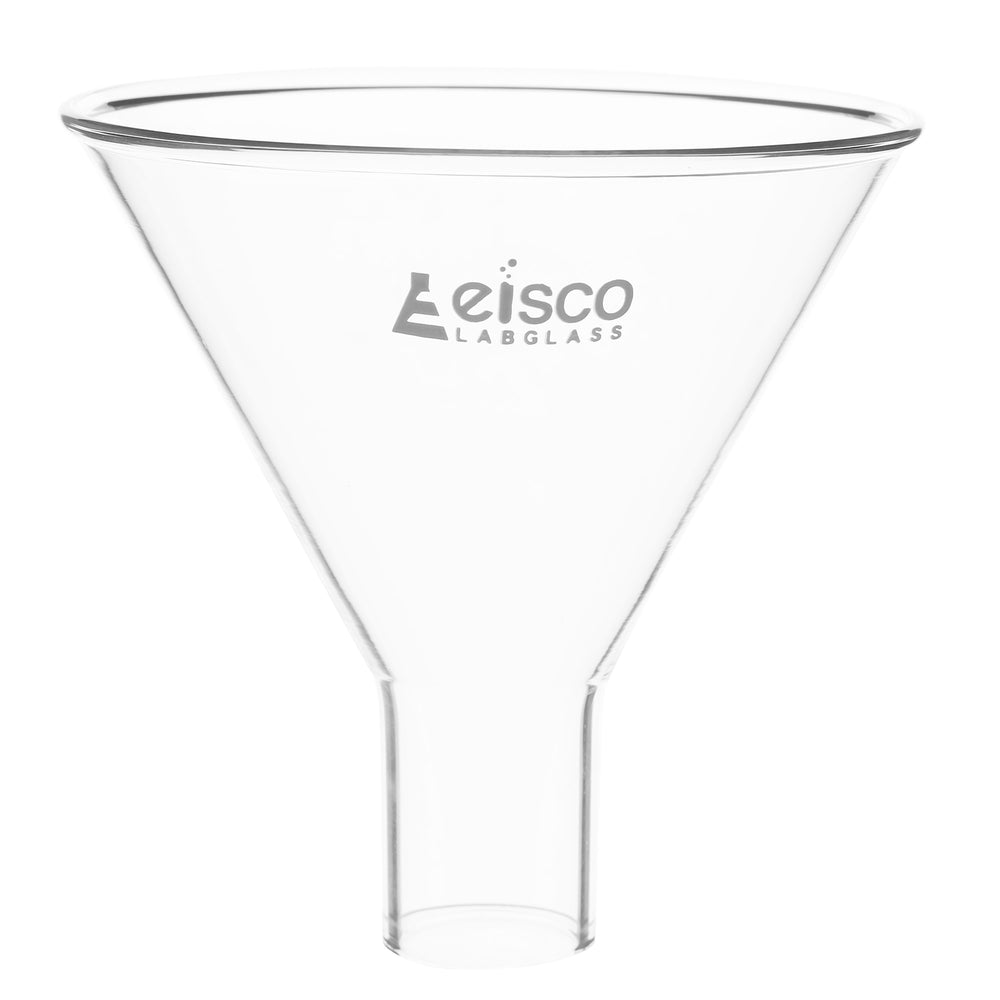 Powder Funnel, 85mm - 60º Angle - Plain Stem, 24mm - Borosilicate Glass - Eisco Labs