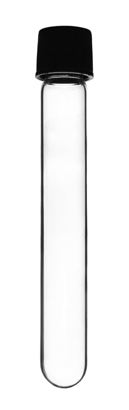 Culture Tube with Screw Cap, 10mL, 12/PK - 16x100mm - Marking Spot - Round Bottom - Borosilicate Glass