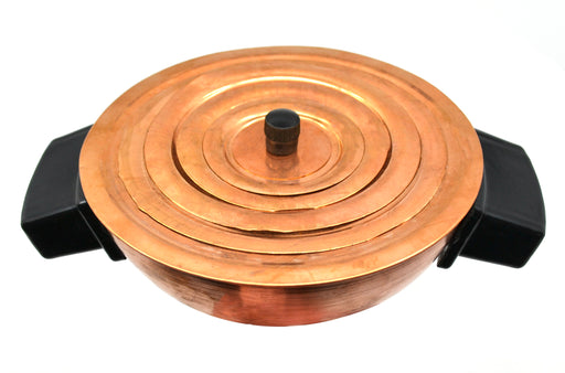 Water Bath, 100ml Capacity, Hemispherical with  Set of Concentric Rings, Two Handles, Sheet Copper - Eisco Labs