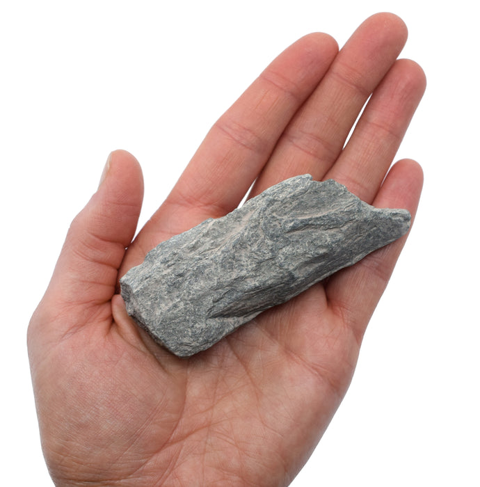 Raw Green Slate, Metamorphic Rock Specimen - Hand Sample - Approx. 3"