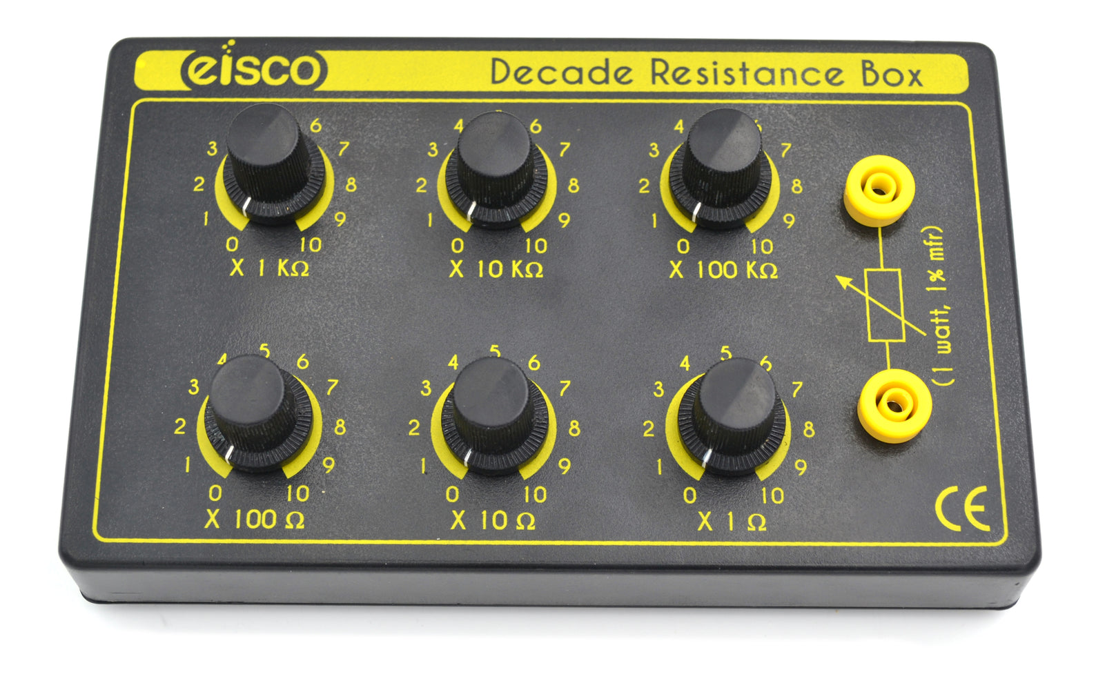 6-Decade Resistance Box, Variable from 0-1,111,110 Ohms