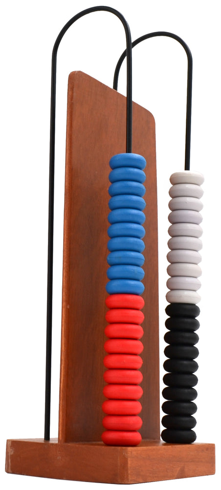 Abacus - Wooden Frame - 2 Steel Wires