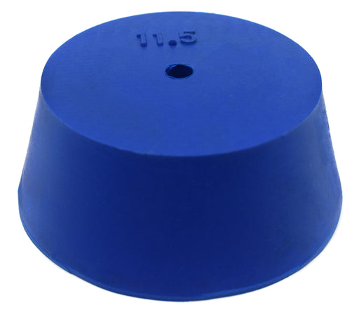 10PK Neoprene Stoppers, 1 Hole - ASTM - Size: #11.5 - 50mm Bottom, 63mm Top, 25mm Length