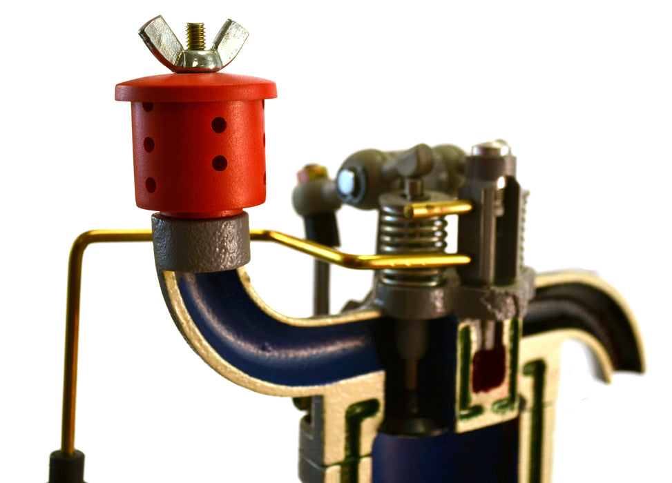 4 Stroke Diesel Hand Crank Model with Actuating Movable Parts to Demonstrate Engine Basics - 16" Tall - Eisco Labs