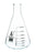 Erlenmeyer Flask, 2000ml - Borosilicate Glass - Narrow Neck, Conical Shape - White Graduations - Eisco Labs