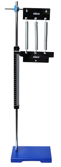 Multi Spring Hooke's Law Apparatus, 35 Inch - Used to Investigate Hooke's Law for Single Spring, Series and Parallel Spring Combinations - Includes Rod, Base & 3 Springs - Eisco Labs