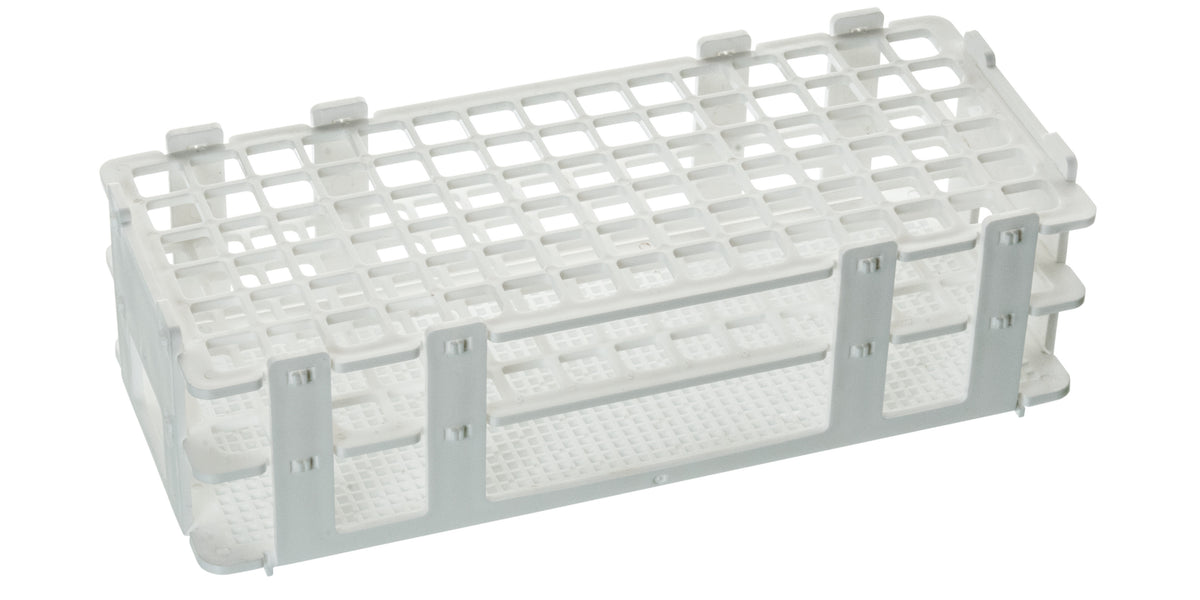 Rack Porte-Tubes En Aluminium Pour Laboratoire – Support Pour Tubes à Essai Et Prélèvements – 28.5 X 11.7 X 9.3 Cm – Léger Et Robuste