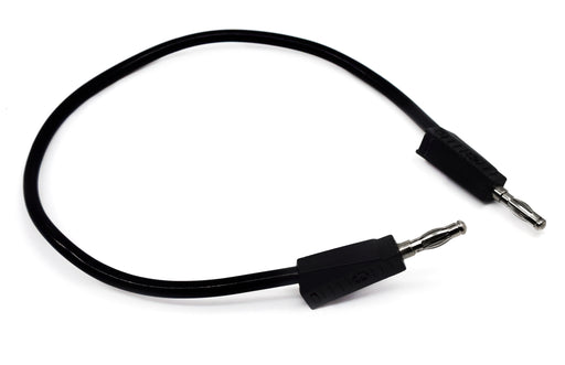 Connecting Lead, Black, 12" - Insulated, Stackable Plugs - Banana Plugs, 4mm plug ends - Eisco Labs
