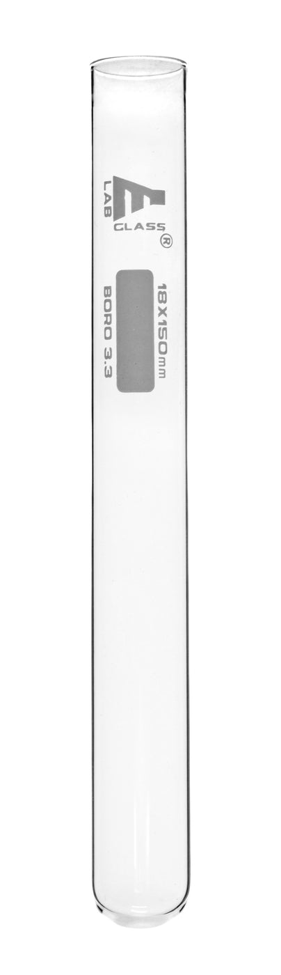 100PK Test Tubes, 25mL, 18x150mm - Rimless - Light Wall, 1.2mm Thick ...