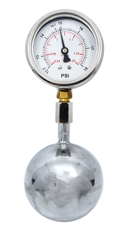 Jolly Bulb with Attached Manometer, Superior Metal - 3.15" Diameter Bulb - Explore Relationship Between Pressure and Temperature - Eisco Labs