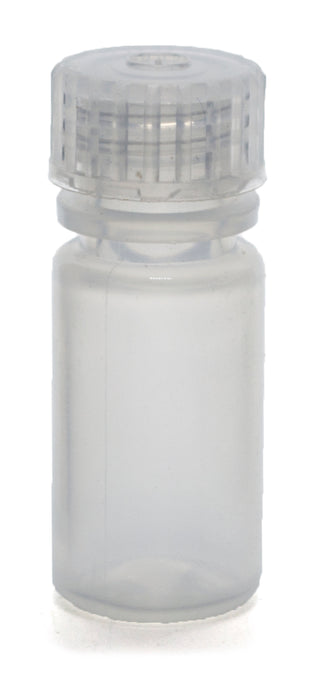 4mL Rigid Plastic Reagent Bottle with Narrow Mouth (0.33" ID) and Screw Cap - Polypropylene - Eisco Labs