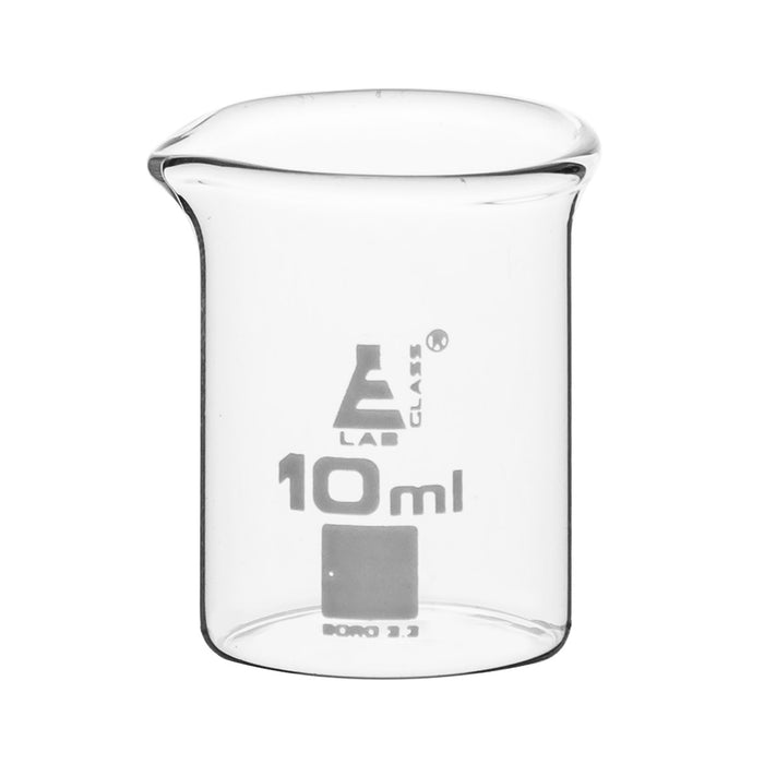 Beaker, 10ml - Low Form - Ungraduated - Borosilicate Glass — Eisco