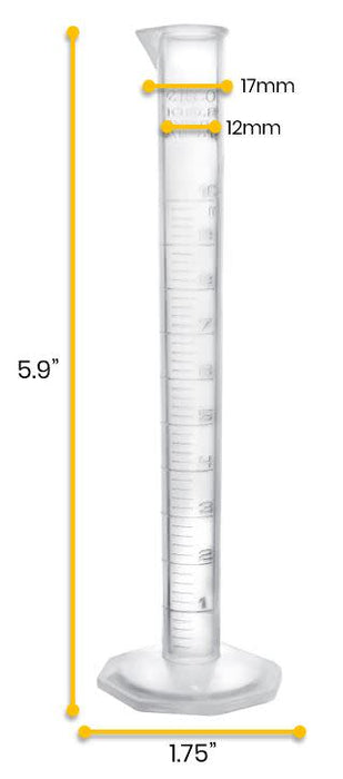 Measuring Cylinder, 10ml - Class B - TPX