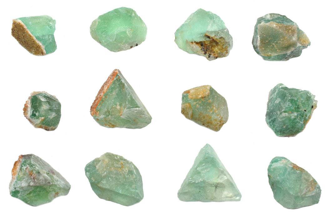 12PK Raw Fluorite Mineral Specimen, 1" - Geologist Selected Samples - Eisco Labs