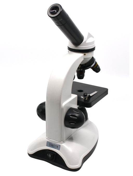 Educational Monocular Microscope - Cordless - Dual LED Illumination - 360 Degree Rotatable Monocular Head - 4X, 10X, 40X Objectives - Eisco Labs