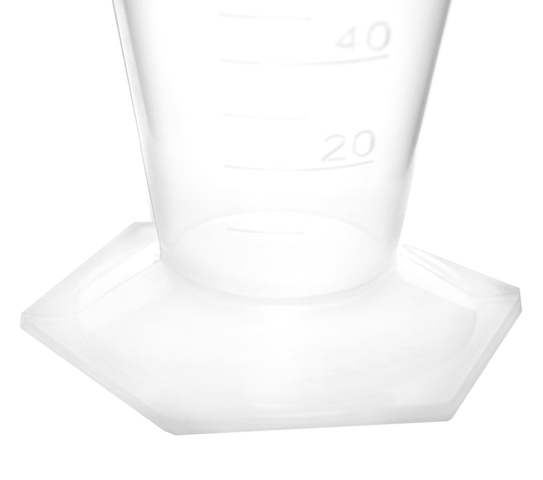 Conical Measure, 200ml - Polypropylene - Raised Graduations - Hexagonal Base