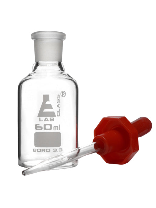 Dropping Bottle, 60ml (2oz) - Eye Dropper Pipette - Borosilicate 3.3 Glass