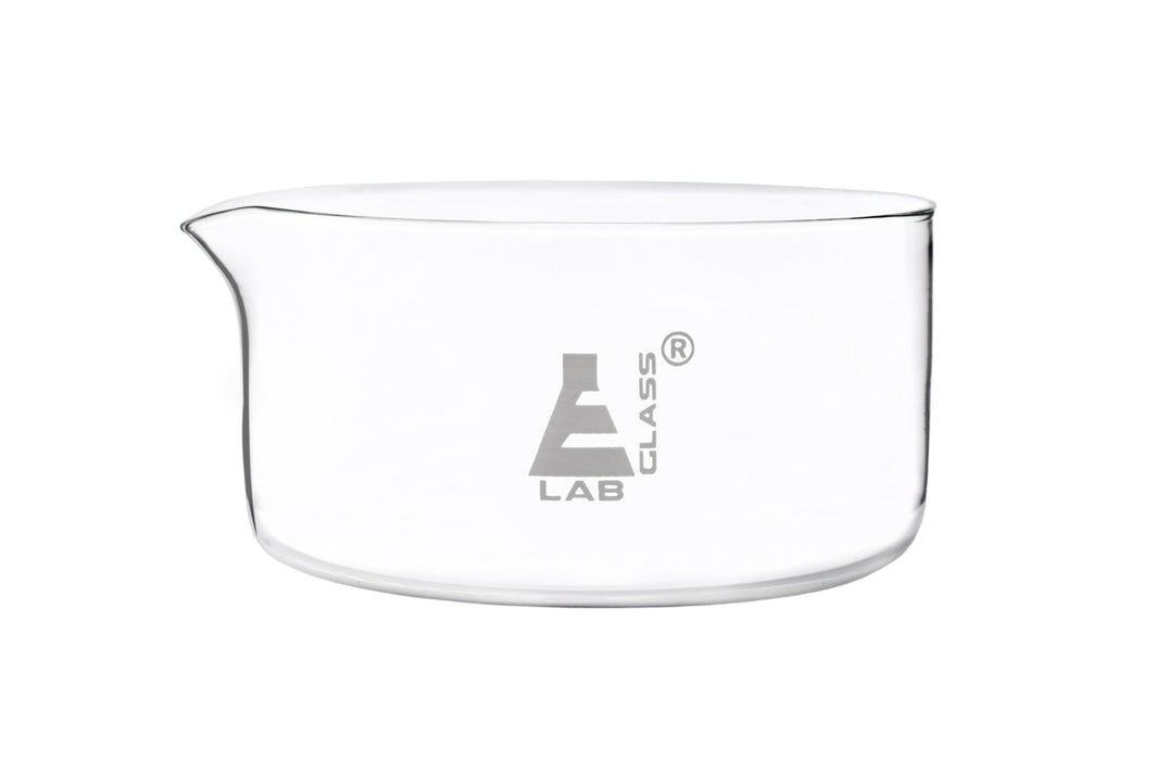 Crystallizing Dish, 900ml - Flat Bottom - Borosilicate Glass - Eisco Labs