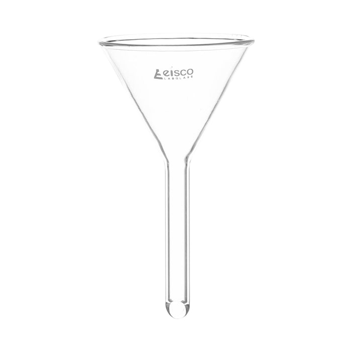 Filter Funnel, 50mm - 60º Angle - Plain Stem, 7mm - Borosilicate Glass - Eisco Labs