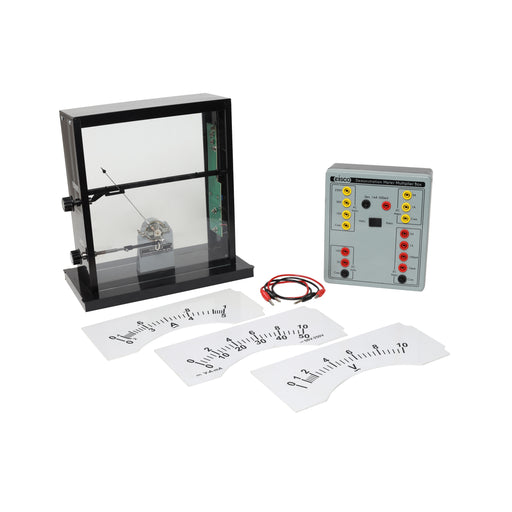 Multi-Range Demonstration Meter Set - Includes Range Box, 3 Interchangeable Scales, Leads - For Studying Working Principle of AC/DC Ammeter & Voltmeter