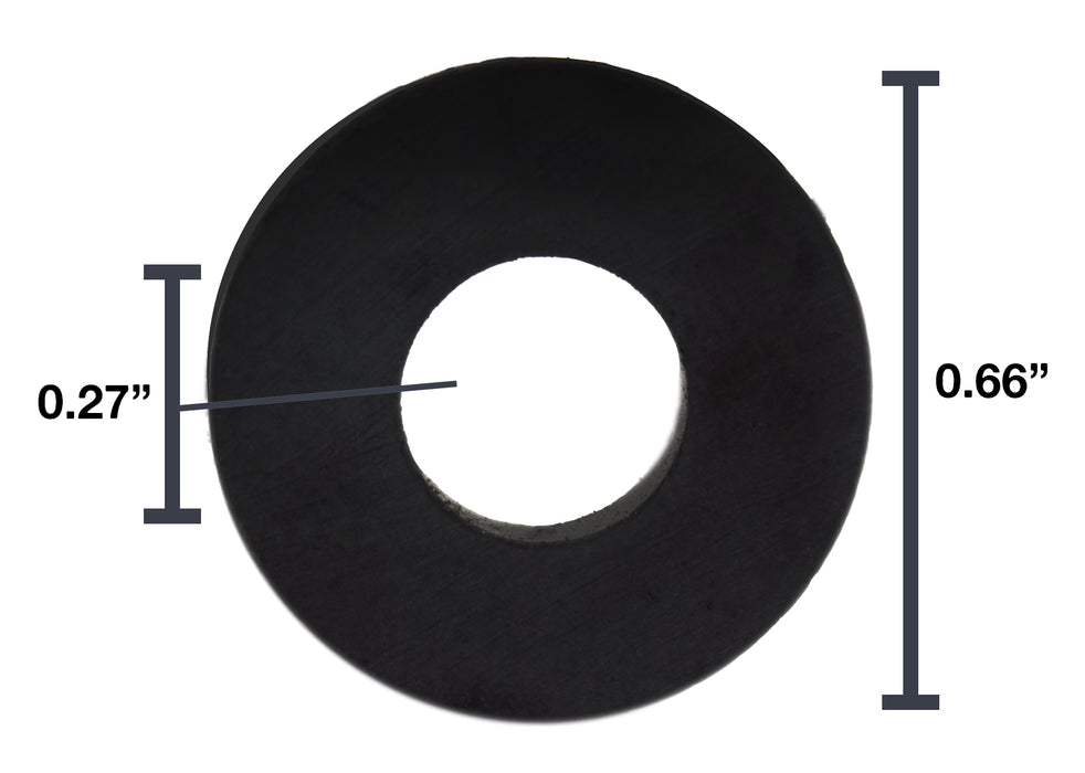Ceramic Ring Magnet, 0.66" (18mm) OD, 0.27" (8mm) ID, 3mm thickness - Eisco Labs