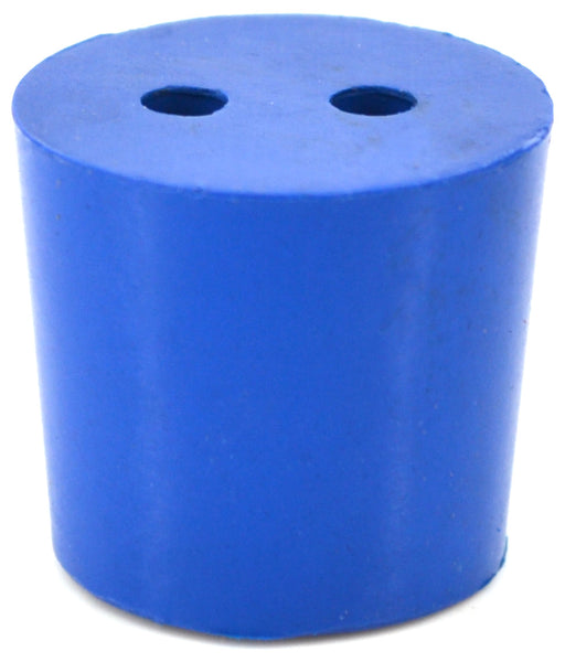 10PK Neoprene Stoppers, 2 Holes - ASTM - Size #5.5 - 24mm Bottom, 28mm Top, 25mm Length