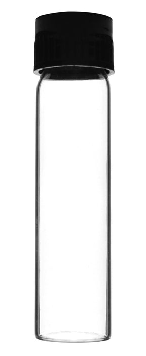 Culture Tube with Screw Cap, 30mL, 12/PK - 25x95mm - Flat Bottom - Borosilicate Glass