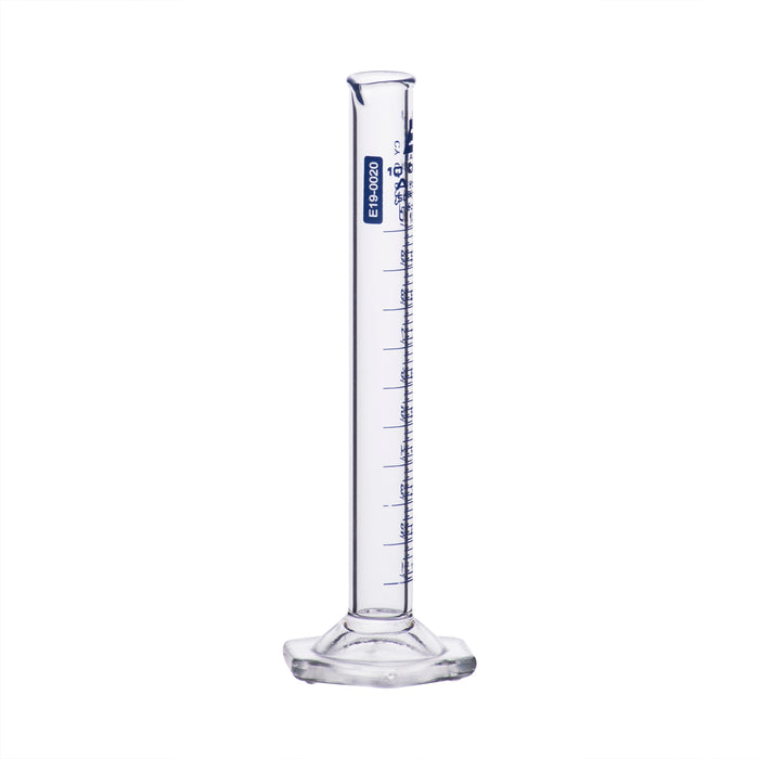 Graduated Cylinder, 10ml - Class A - Hexagonal Base - Borosilicate Glass