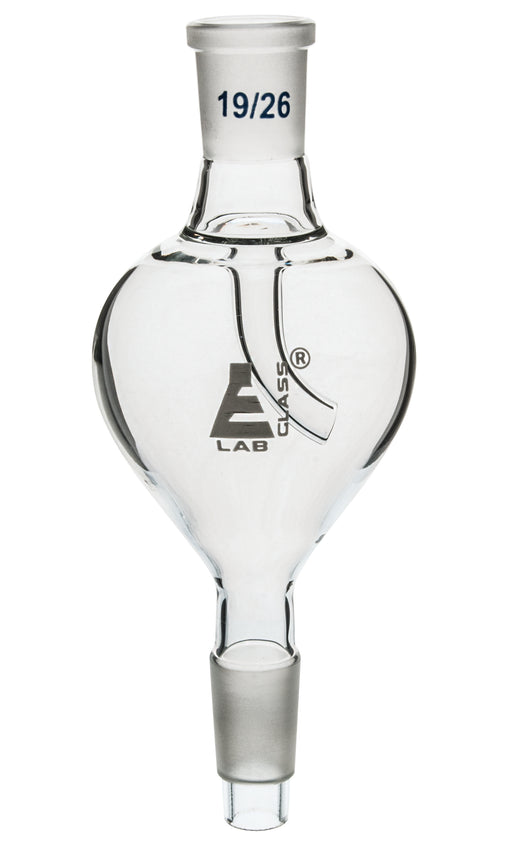 Splash Head, Vertical Pear Shape, Socket Size 19/26, Cone Size 24/29, Borosilicate Glass - Eisco Labs
