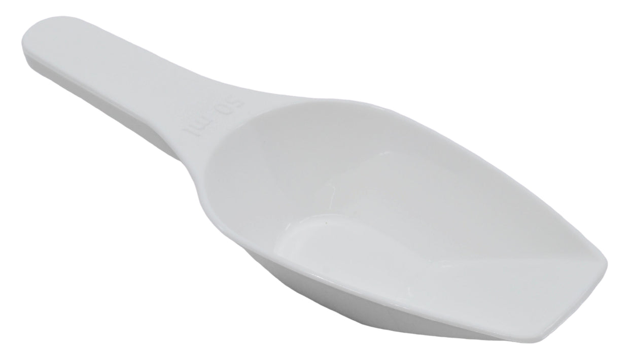 Scoop, 50ml (1.7oz) - Polypropylene - Flat Bottom, Excellent for Measuring & Weighing